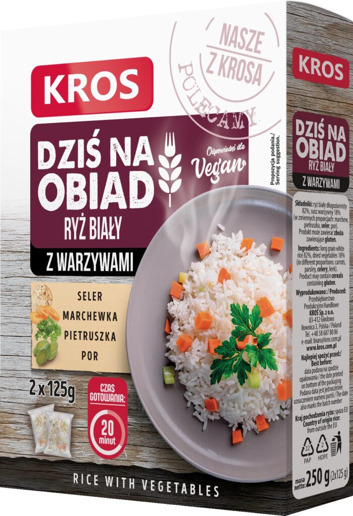 White rice with vegetables 2 x 125 g