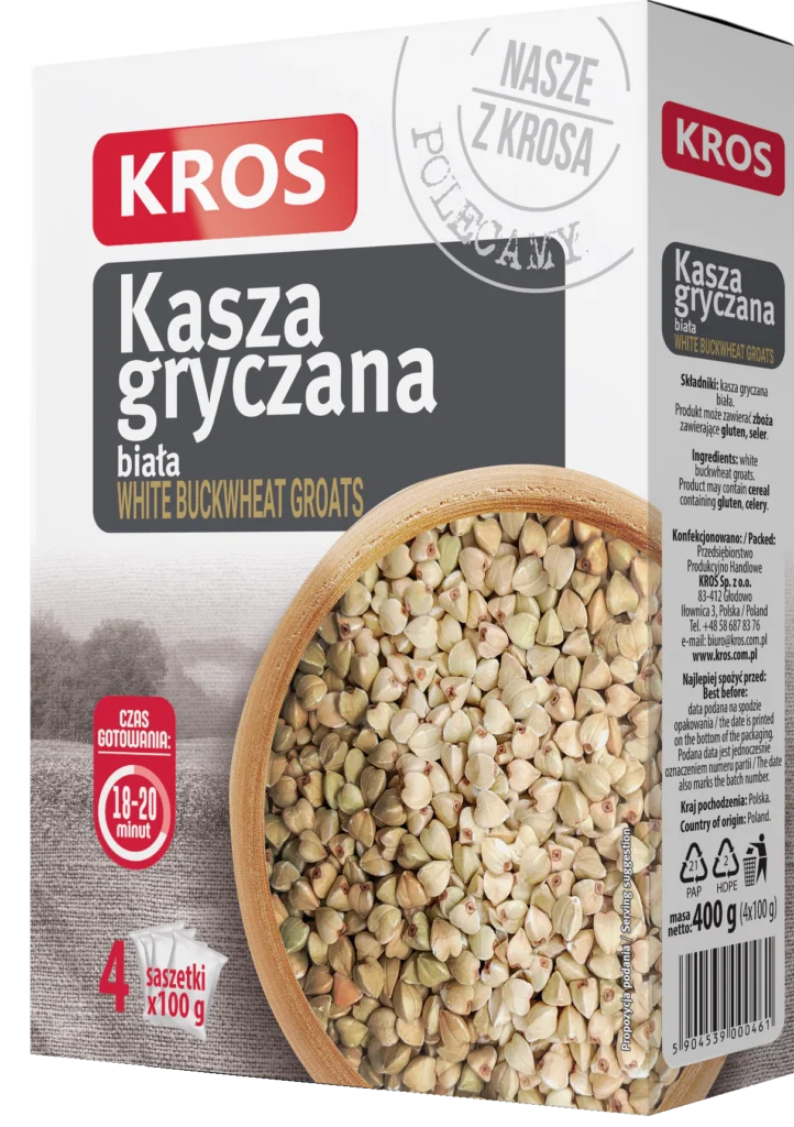 White buckwheat groats 4 x 100 g