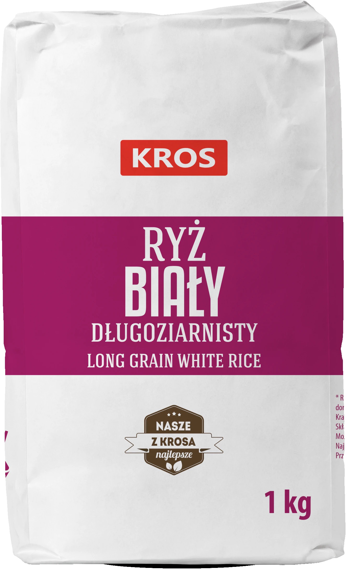 Ryż biały długoziarnisty 1 kg - Kros